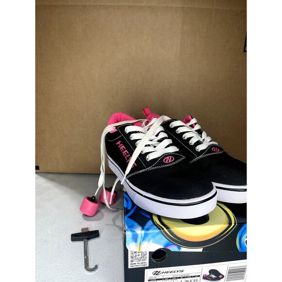Heelys  He100760h Women's 6 Black White pink - Picture 5 of 6